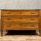 Louis XVI period mahogany and copper reed chest of drawers circa 1780