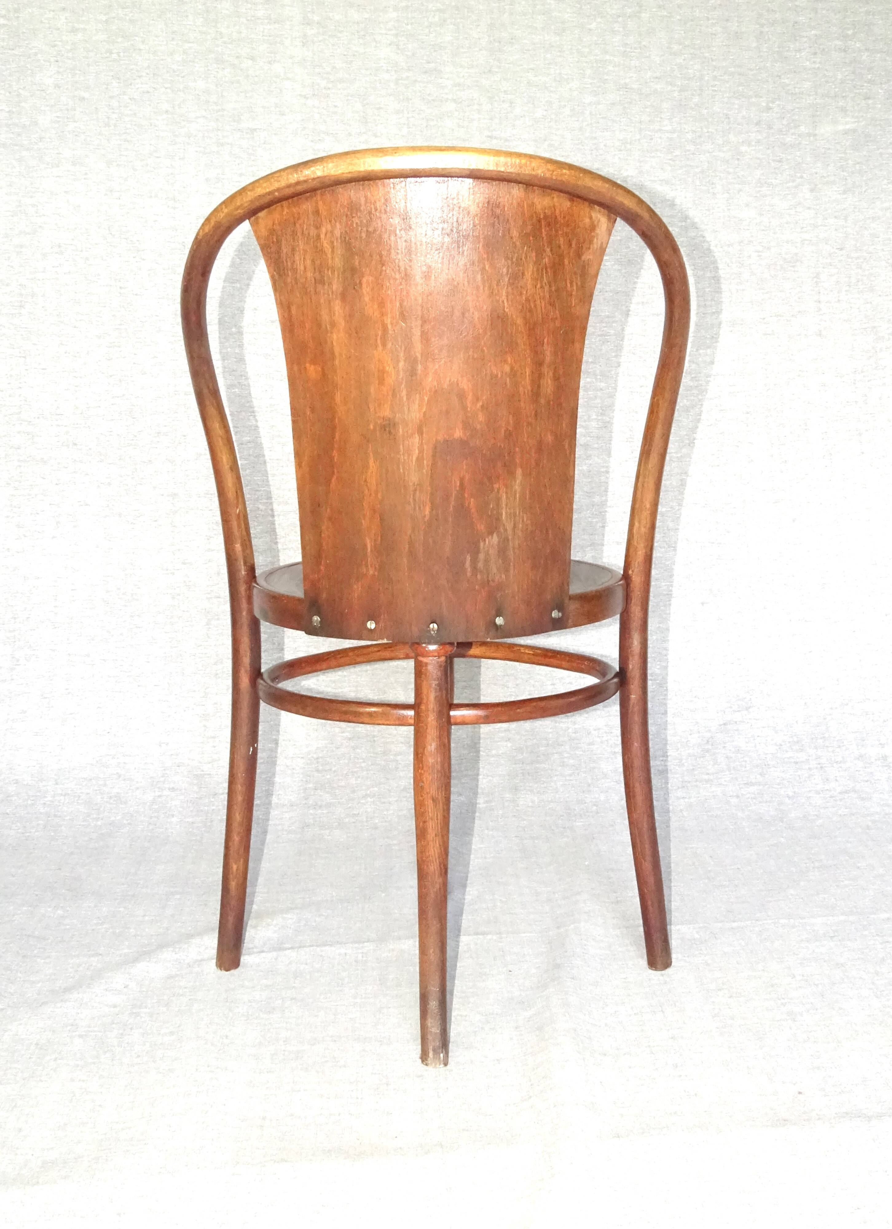 Armchair by Kohn N°143 around 1905 seat wood lamée