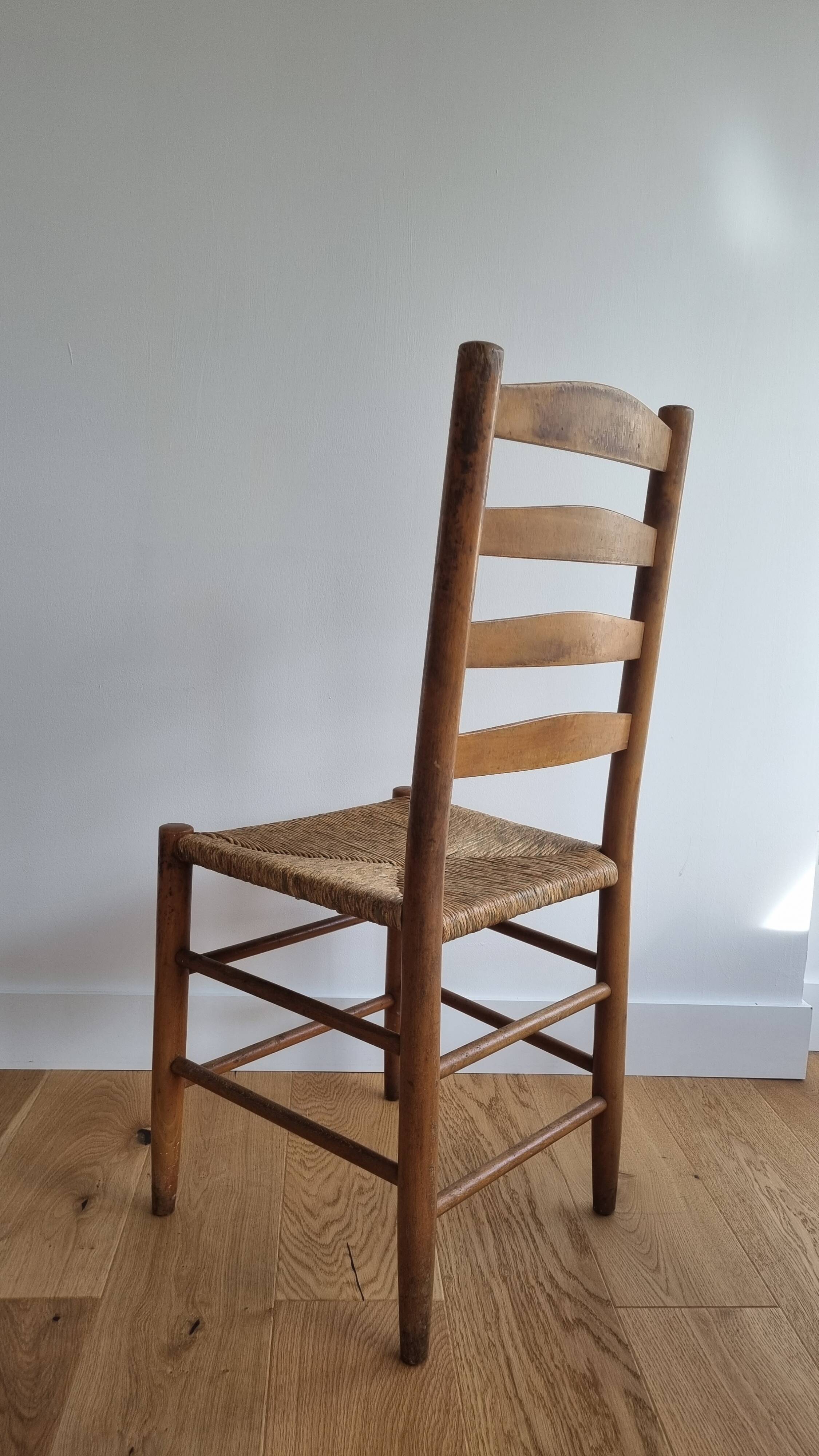 pair of vintage straw chairs
