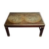 Table basse mappemonde vintage