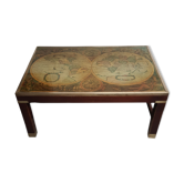 Table basse mappemonde vintage