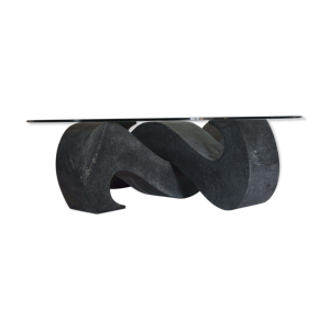 table basse entrelacs - noir