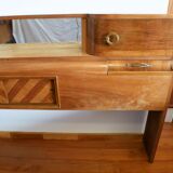 Cozy walnut bramble headboard for bed 140 x 190, from 1950