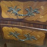 Louis XV style commode, in rosewood marquetry.