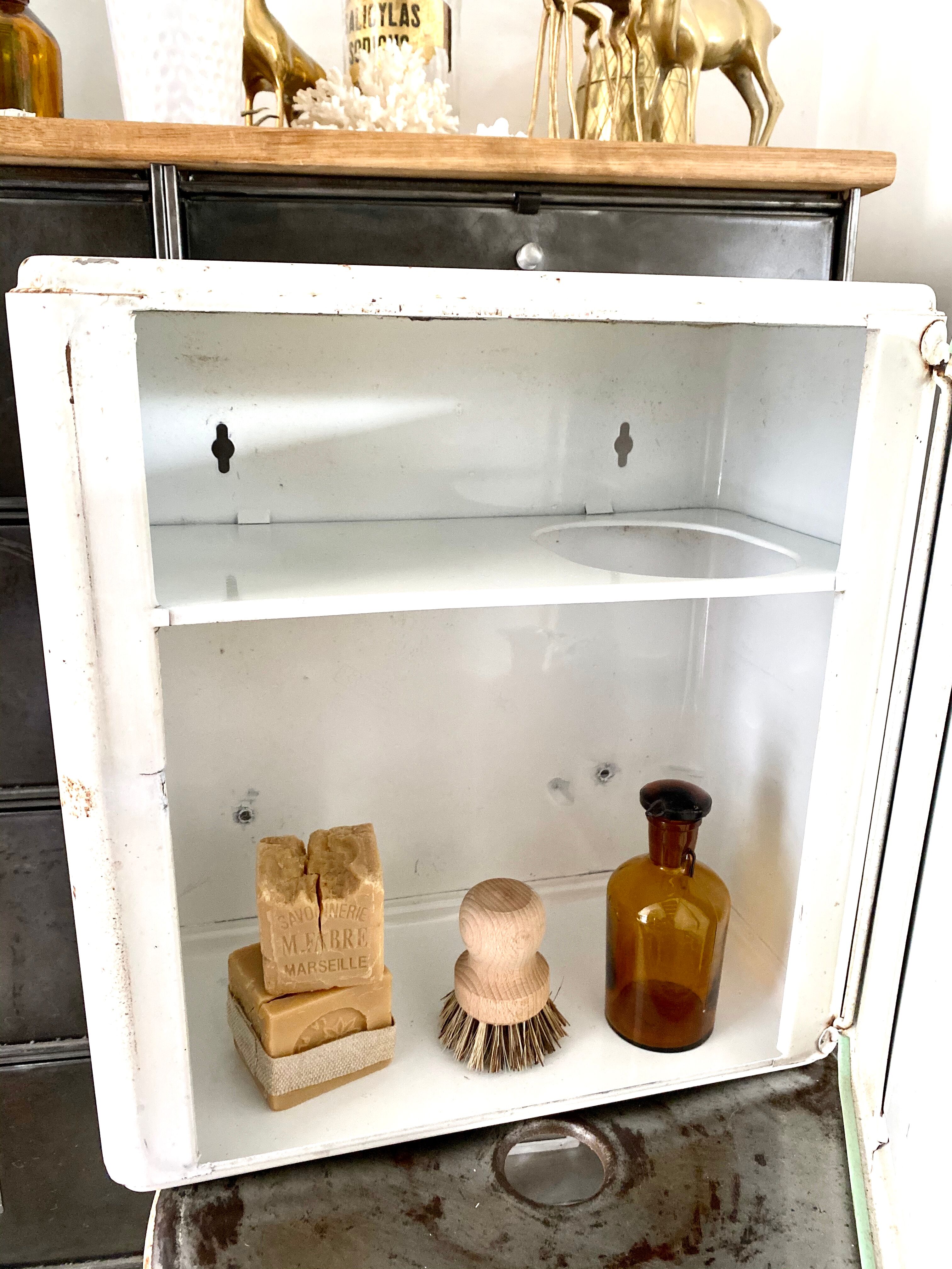 Vintage metal medicine cabinet