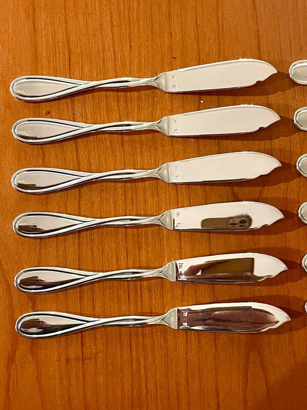 Christofle Galéa , couverts à poisson ,6 fourchettes ,6 couteaux
