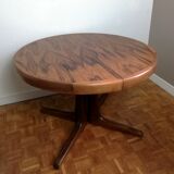 Central-footed rosewood round table