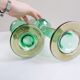 Vases bouteilles en verre vert de Villeroy et Boch