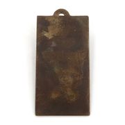 Plaque religieuse murale moderniste en bronze avec dicton, années 50