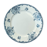Plat rond vintage terre de fer clairefontaine modèle " pavot "
