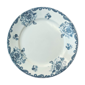Plat rond vintage terre de fer clairefontaine modèle " pavot "