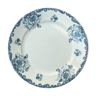 Vintage round dish iron earth clairefontaine model " poppy "