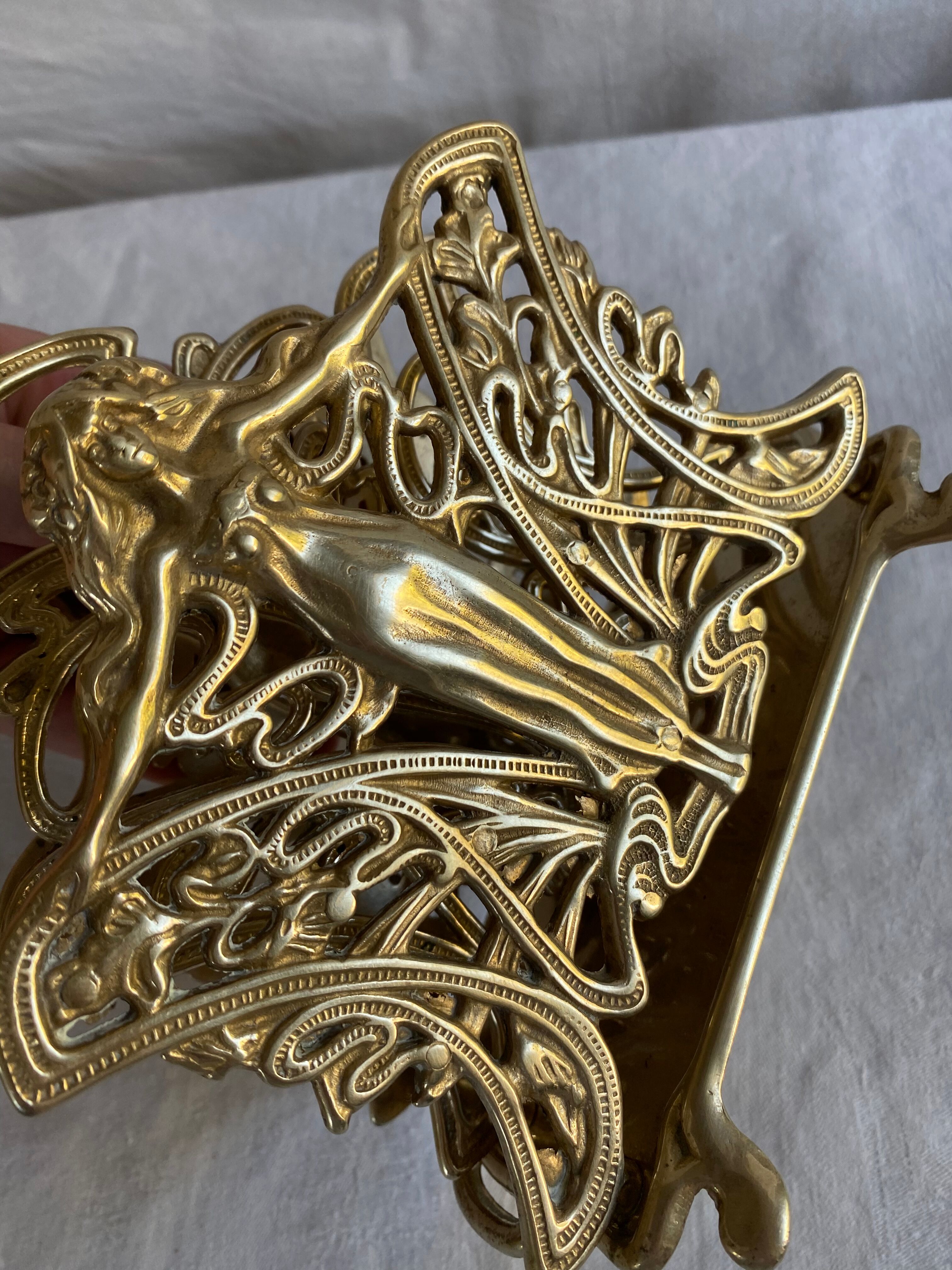 Vintage brass mail door