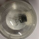 Suspension / Vintage ceiling light in prismatic glass and white base –