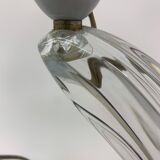 Set of 2 Daum France crystal table lamp , 1950's
