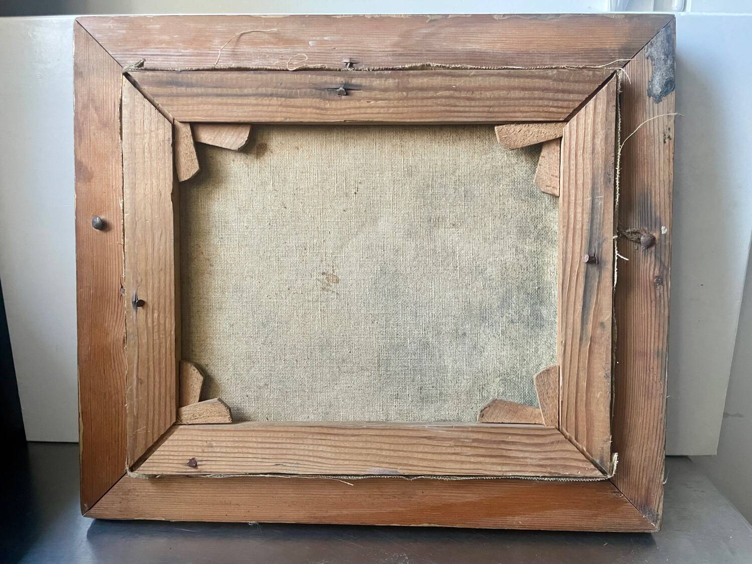 Vintage Landscape oil on canvas With Wooden frame