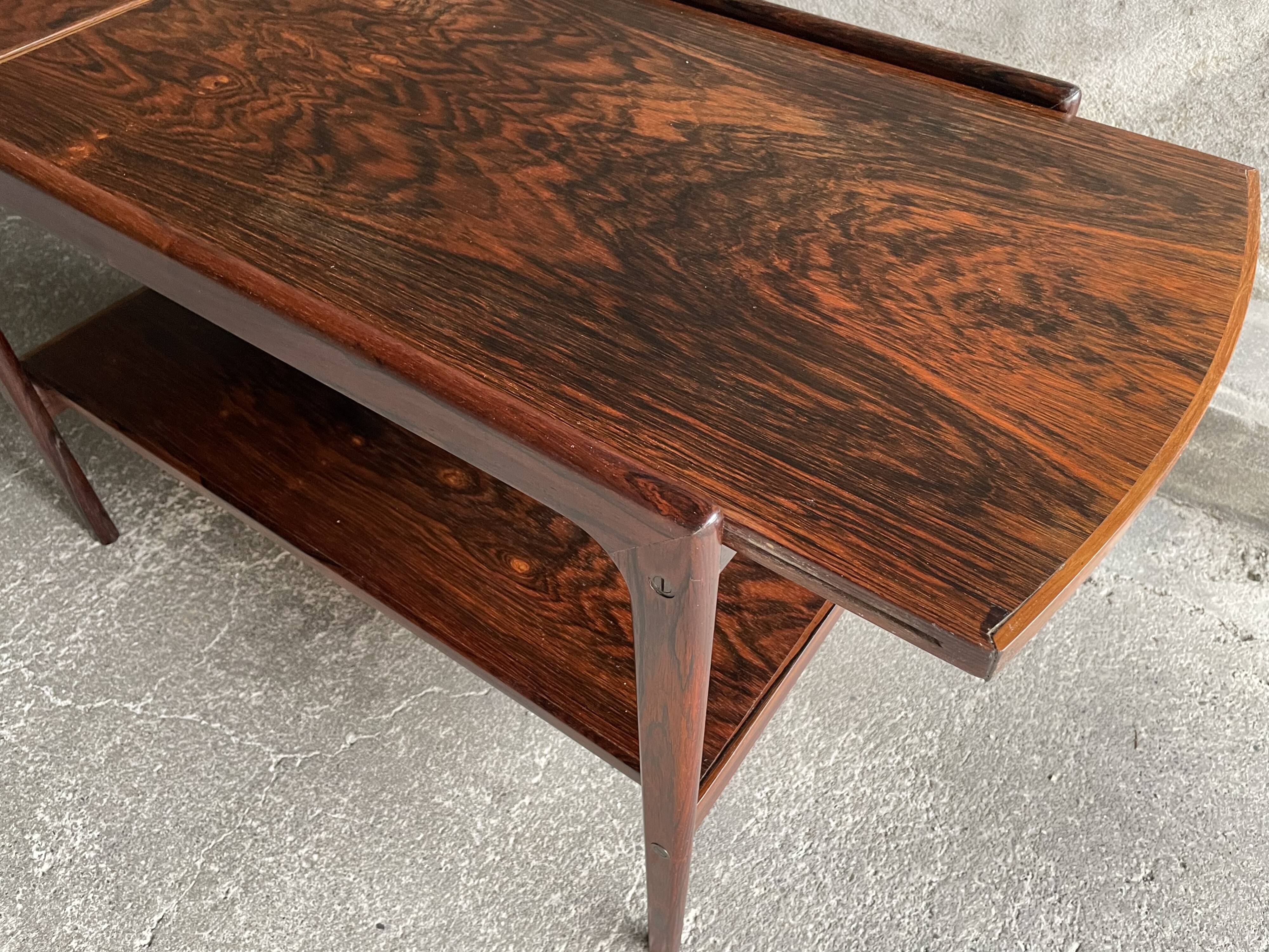 Scandinavian rosewood coffee table, 1960s