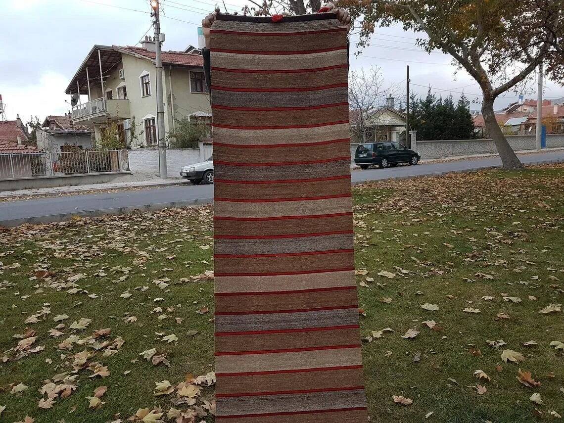Vintage Turkish hallway rug 60x930 cm
