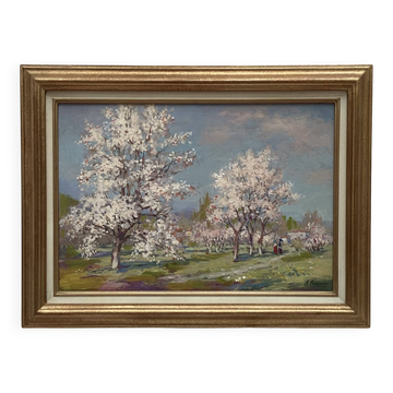 Tableau Huile sur toile signé dimension : hauteur -51 cm- largeur -68cm-