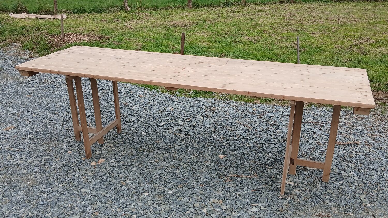 Table de ferme pliante 250 cm, 8/10 personnes