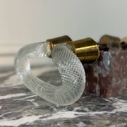 Pair of Murano glass and brass handles, Venice circa 1930