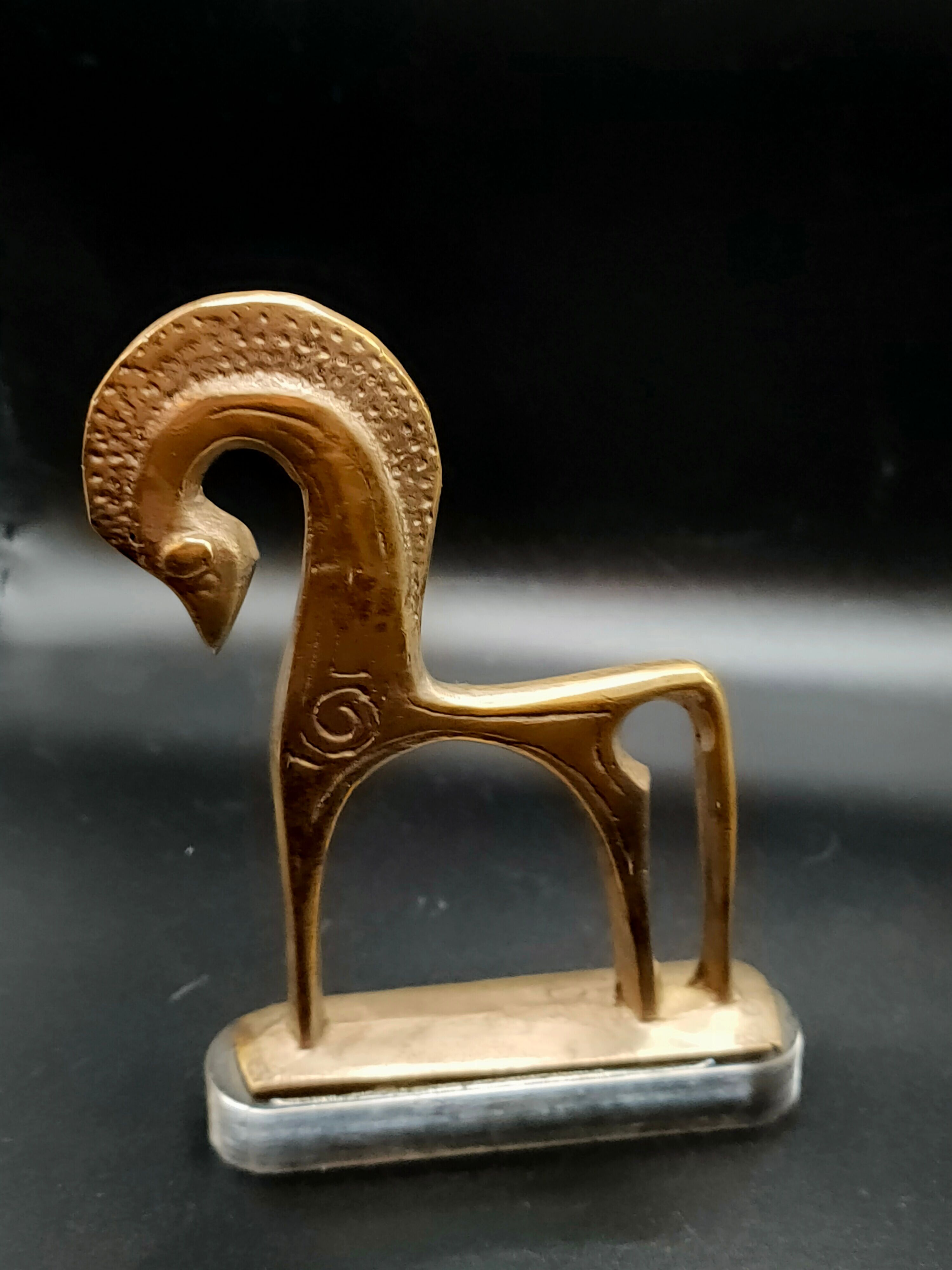 Greek Etruscan horse in brass