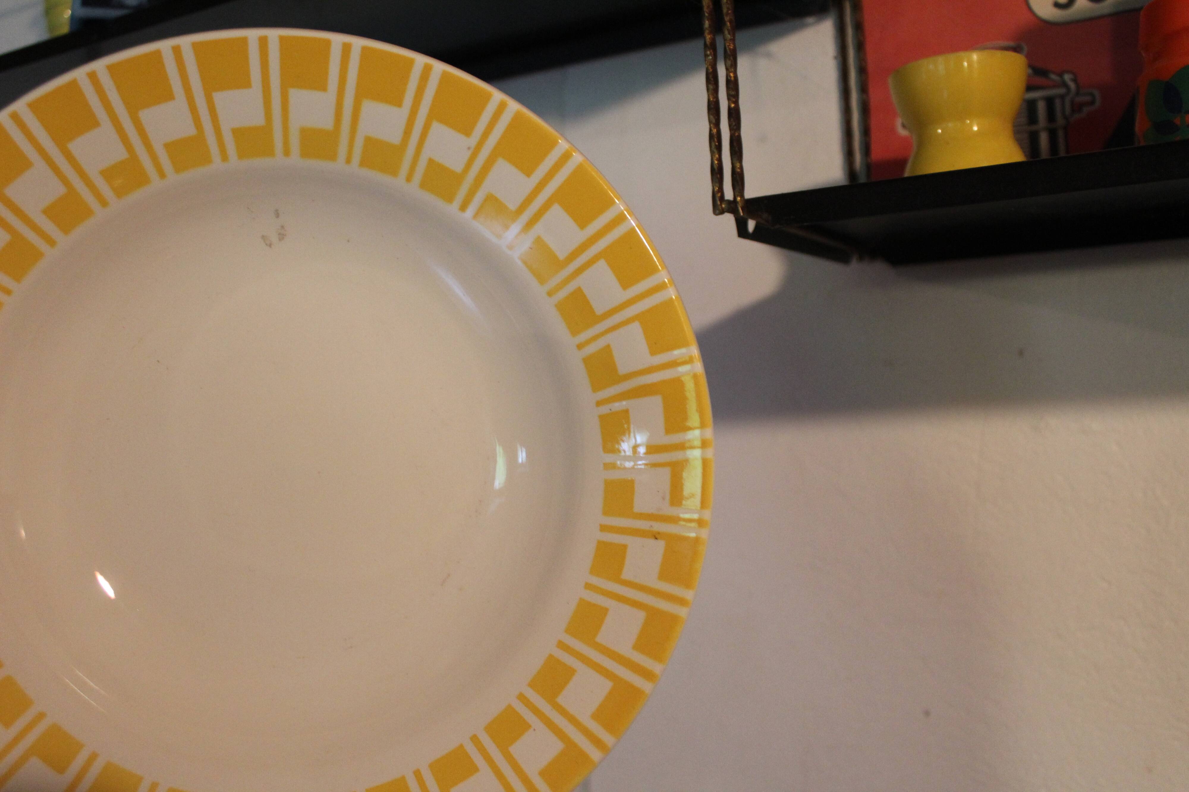 Deep plate in Sarreguemines earthenware