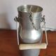 Vintage complete aluminum milk jug milk can
