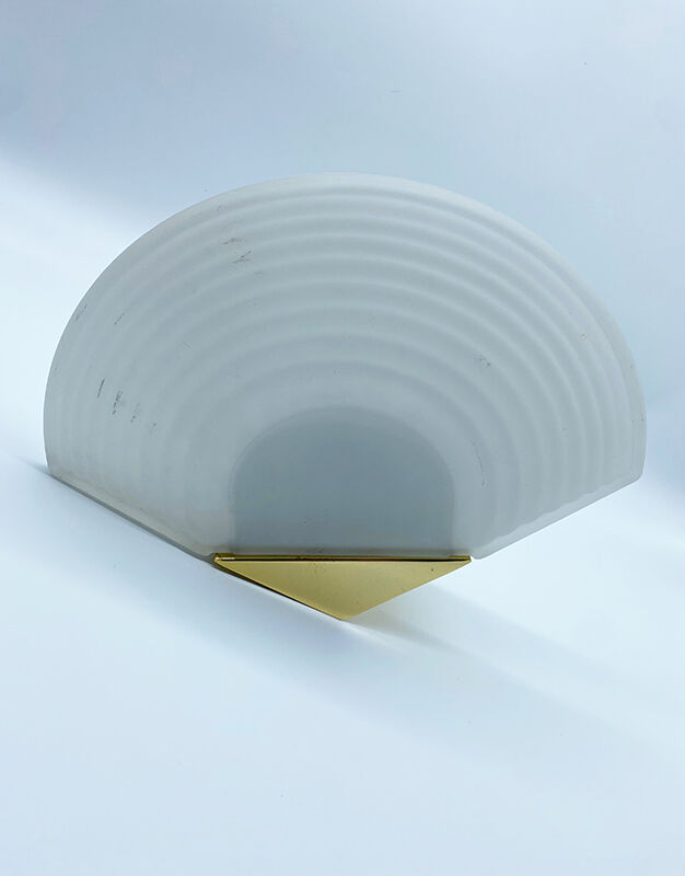 Brass and glass wall lamp