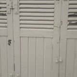 Shutters 4 leaves H148xW245cm (2) antique oak louvres pair 2