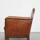 Fauteuil Art Déco en cuir de mouton