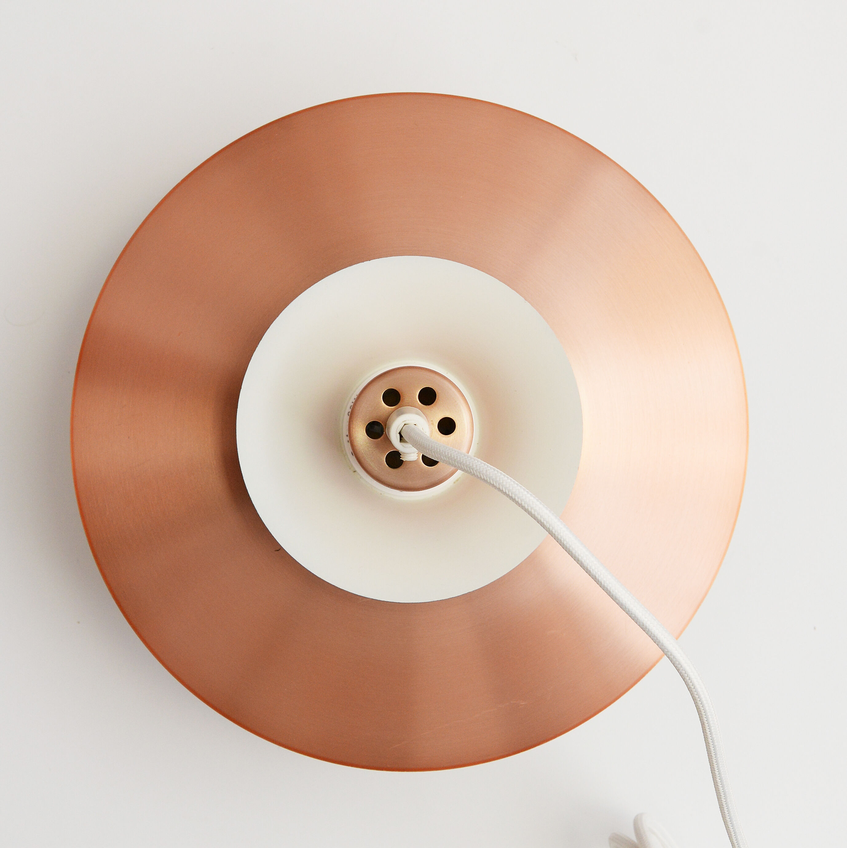 Danish copper hanging lamp Jeka 1980s