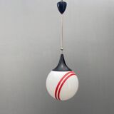 Hanging Pendant Lamp with Round Glass Shade