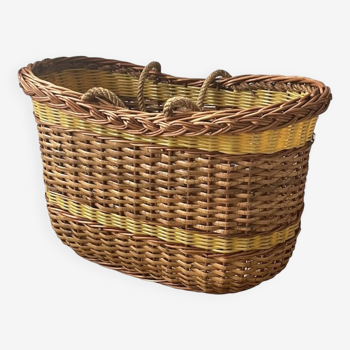 Large wicker basket from the 70s