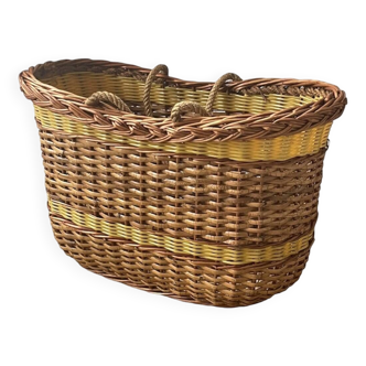Large wicker basket from the 70s