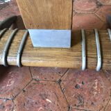 Old vintage wooden metal bistro table 40/50