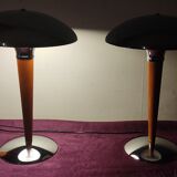 Pair of lamp called "liner" in wood and metal.