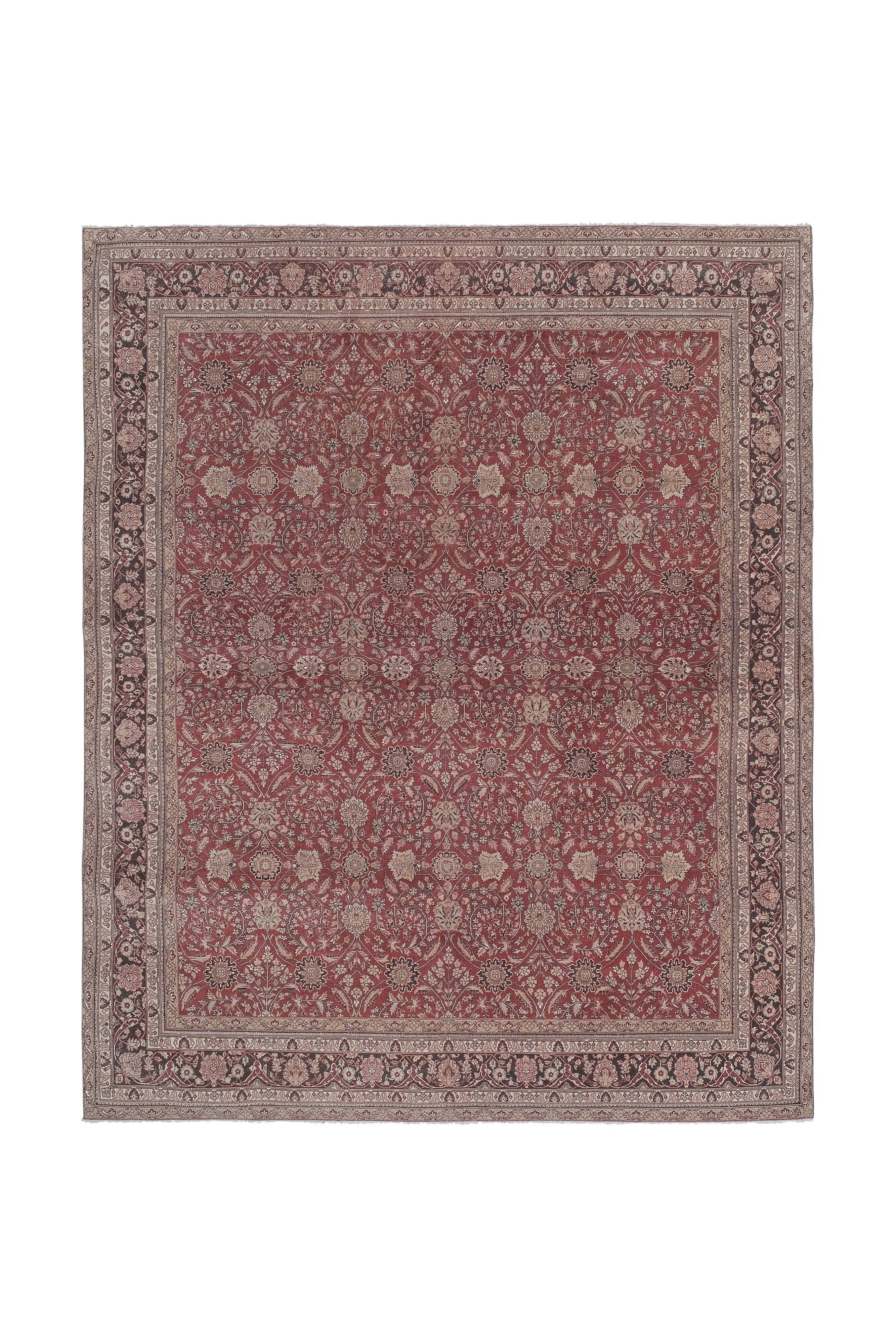 Hand Knotted Contemporary Large Turkish Oushak Rug with Mid-Century Design