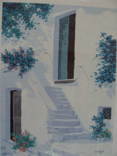 Tableau, lithograph by Giogino Zuppini signed.