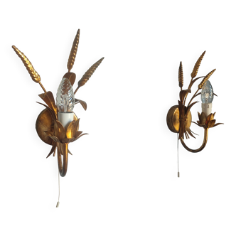 Pair of vintage Italian Hollywood Regency style sconces