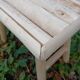 Small stool in raw wood