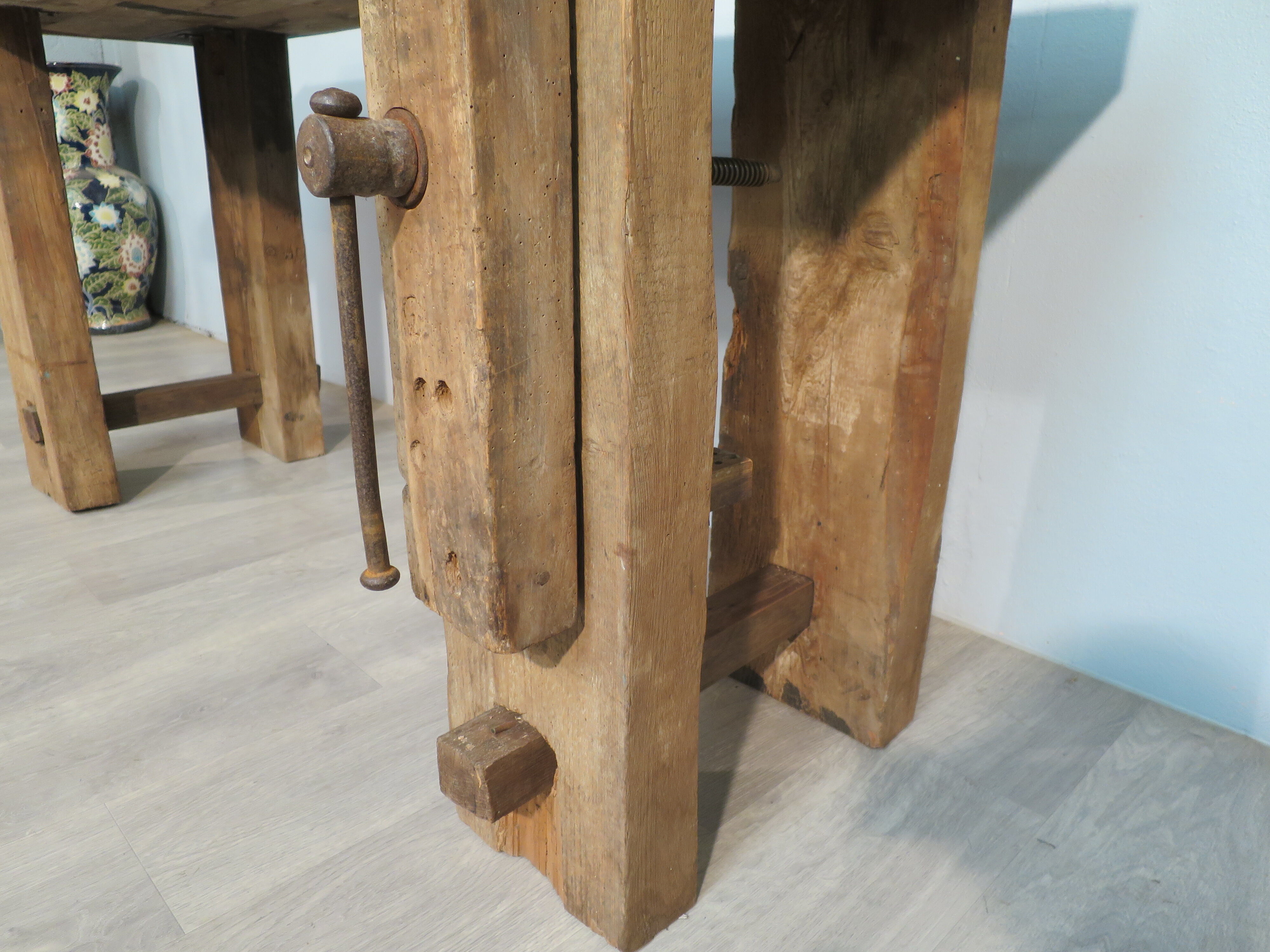 Old patinated workbench