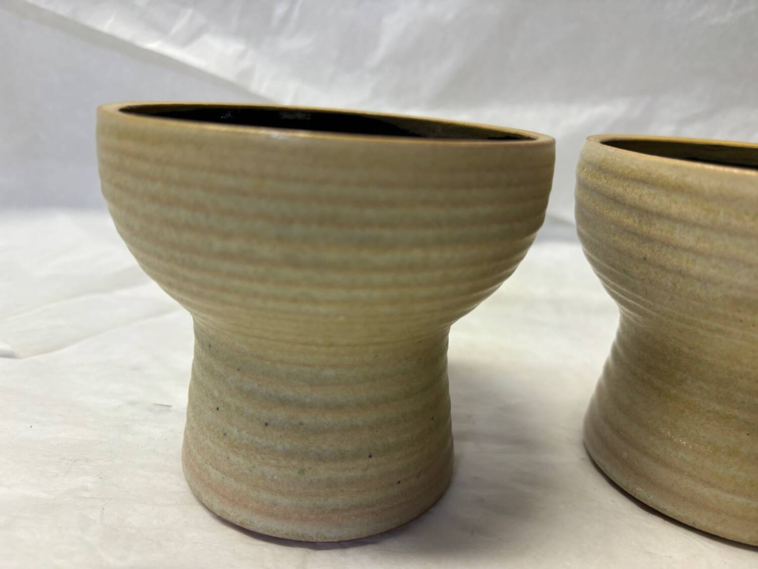Set of 2 German ceramic candle holders