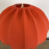Cocoon orange fabric pendant light, 70s vintage style