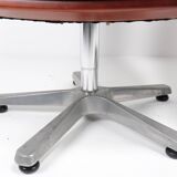 Pair of leather visitor armchairs by Eugen Schmidt