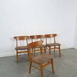 Set of 4 Deense teak Farstrup Møbler Model 210 eetkamerstoelen, dining