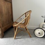 Fauteuil en rotin pour enfant