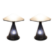 Pair of Post Modern Italian Murano Glass Mushroom Table Lamps, 1980s