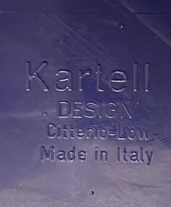 Mobil storage unit – 3 cobalt blue drawers – Kartell, 1993 (First edition)