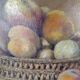 Tableau nature morte aux pêches
